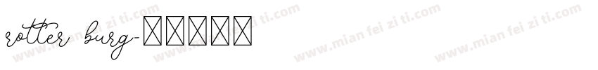 rotter burg字体转换